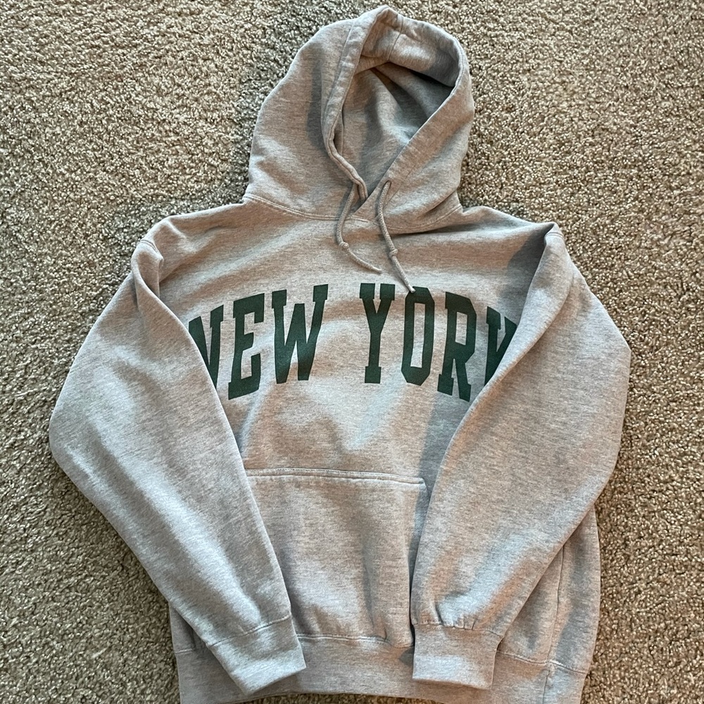 Brandy Melville Grey New York Hoodie